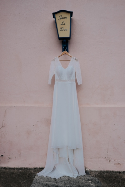 Photographie originale de la robe de la mariée